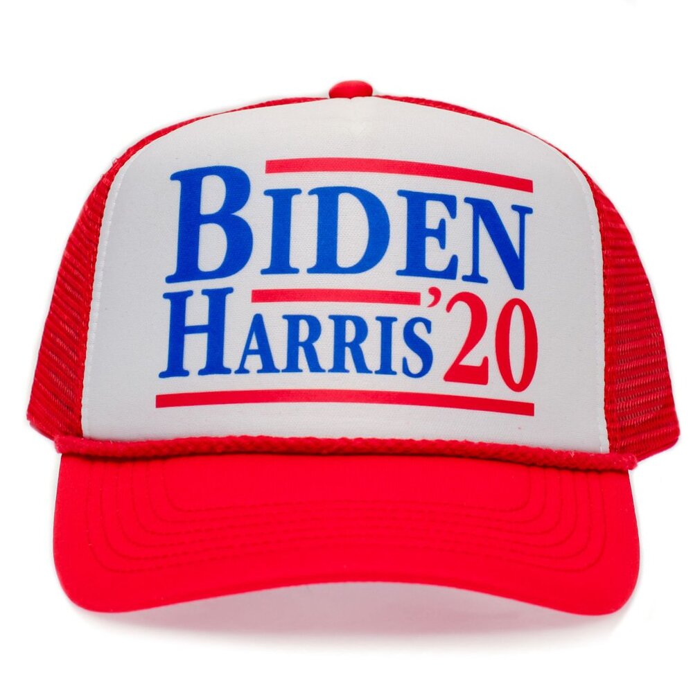 Joe Biden Kamala Harris 2020 Printed Truckers Hat Adult Unisex Cap Red/White